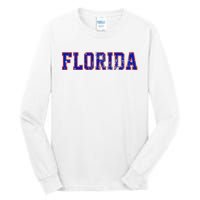 Florida Orange Blue Retro Fl Tall Long Sleeve T-Shirt