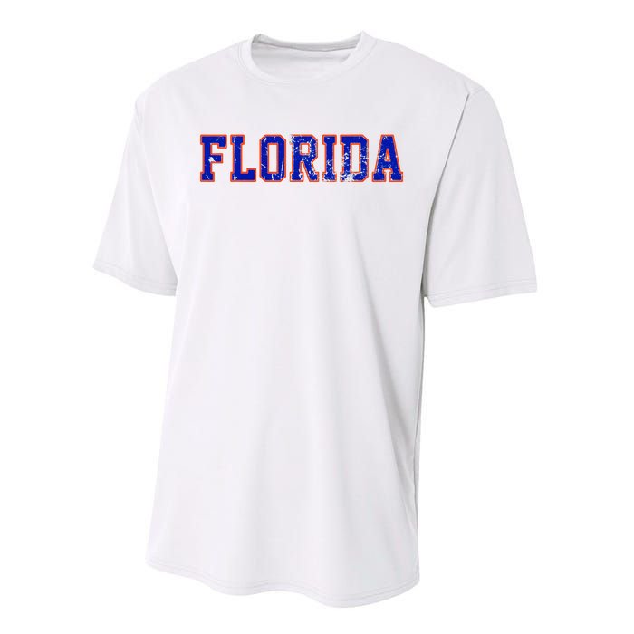 Florida Orange Blue Retro Fl Performance Sprint T-Shirt