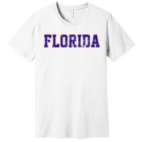 Florida Orange Blue Retro Fl Premium T-Shirt