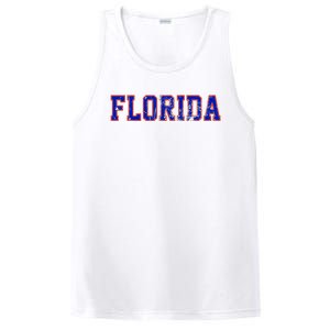 Florida Orange Blue Retro Fl PosiCharge Competitor Tank