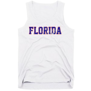 Florida Orange Blue Retro Fl Tank Top