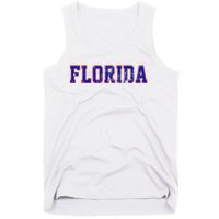 Florida Orange Blue Retro Fl Tank Top