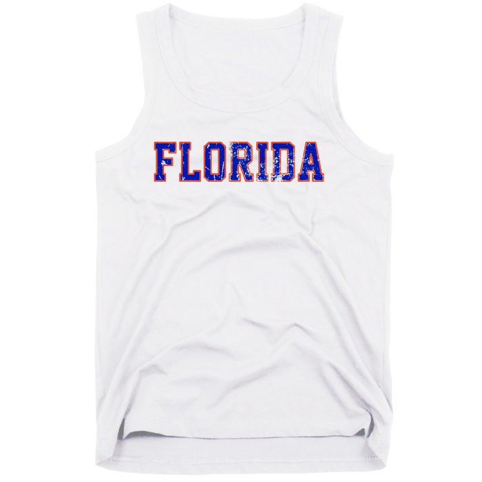 Florida Orange Blue Retro Fl Tank Top