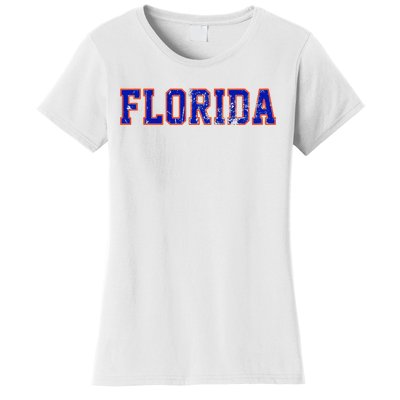 Florida Orange Blue Retro Fl Women's T-Shirt