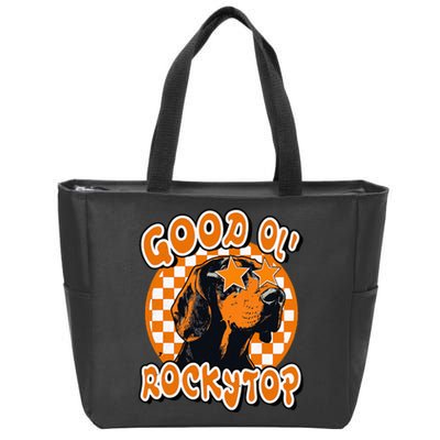 Funny Orange Blooded Tennessee Hound Native Home Tn Pride Zip Tote Bag