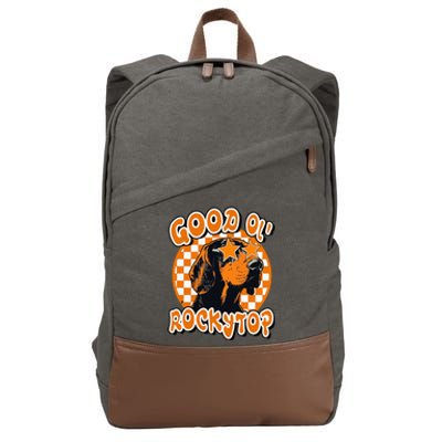 Funny Orange Blooded Tennessee Hound Native Home Tn Pride Cotton Canvas Backpack