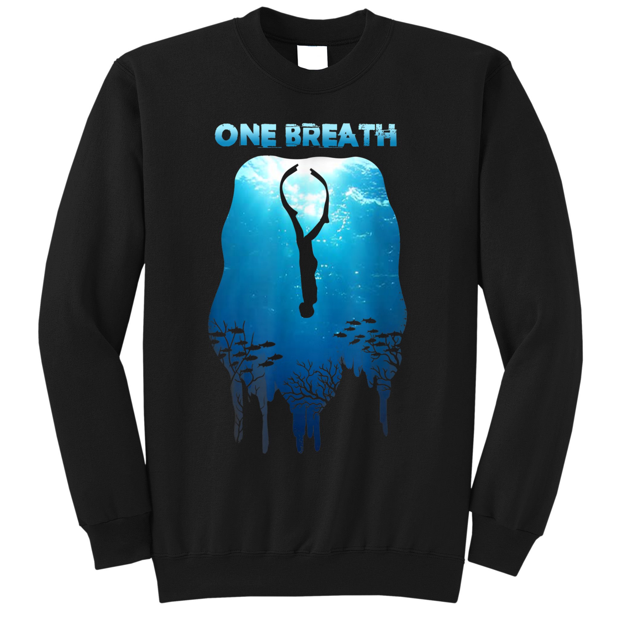 Freediving One Breath Diving Apnea Ocean Free Dive Sea Sweatshirt
