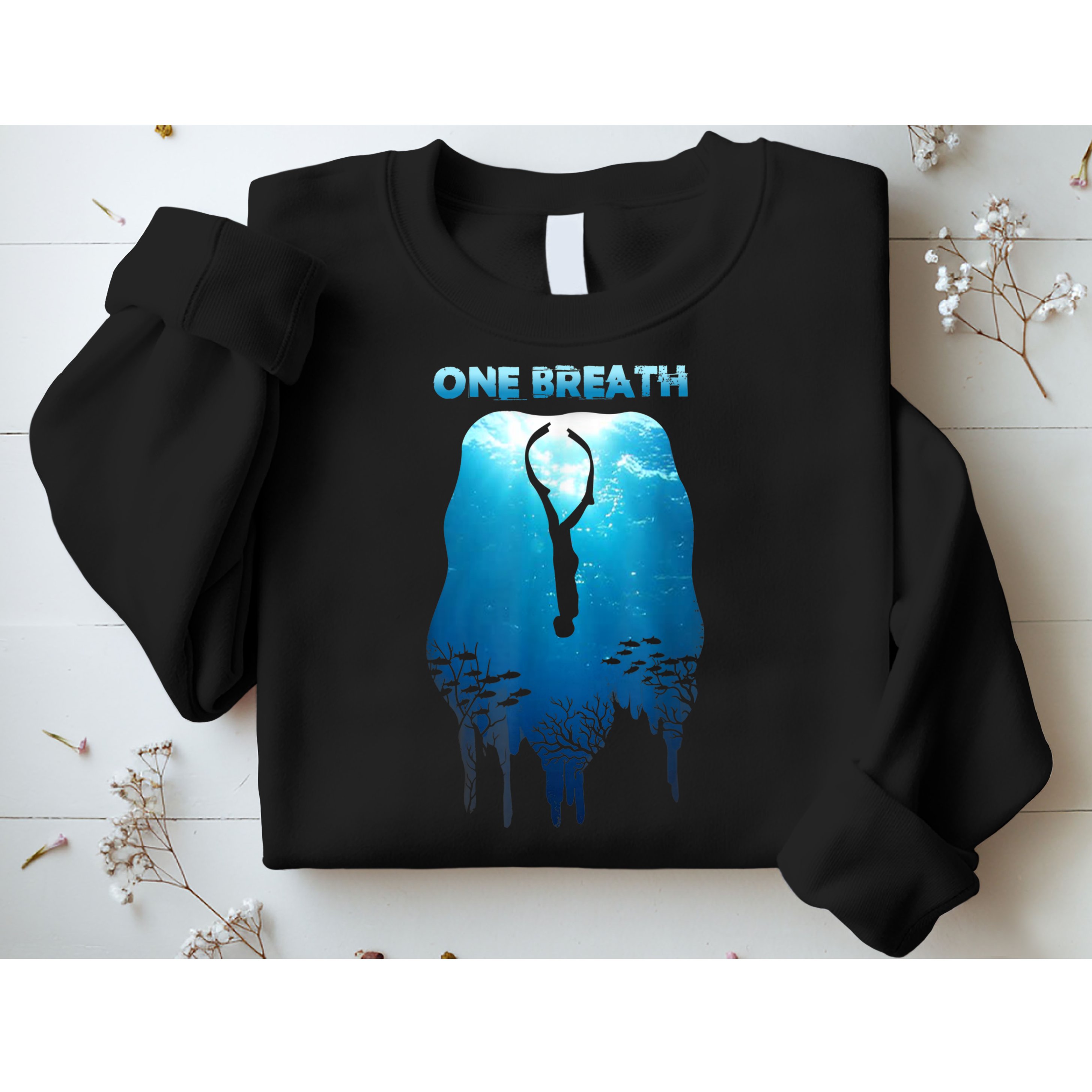 Freediving One Breath Diving Apnea Ocean Free Dive Sea Sweatshirt