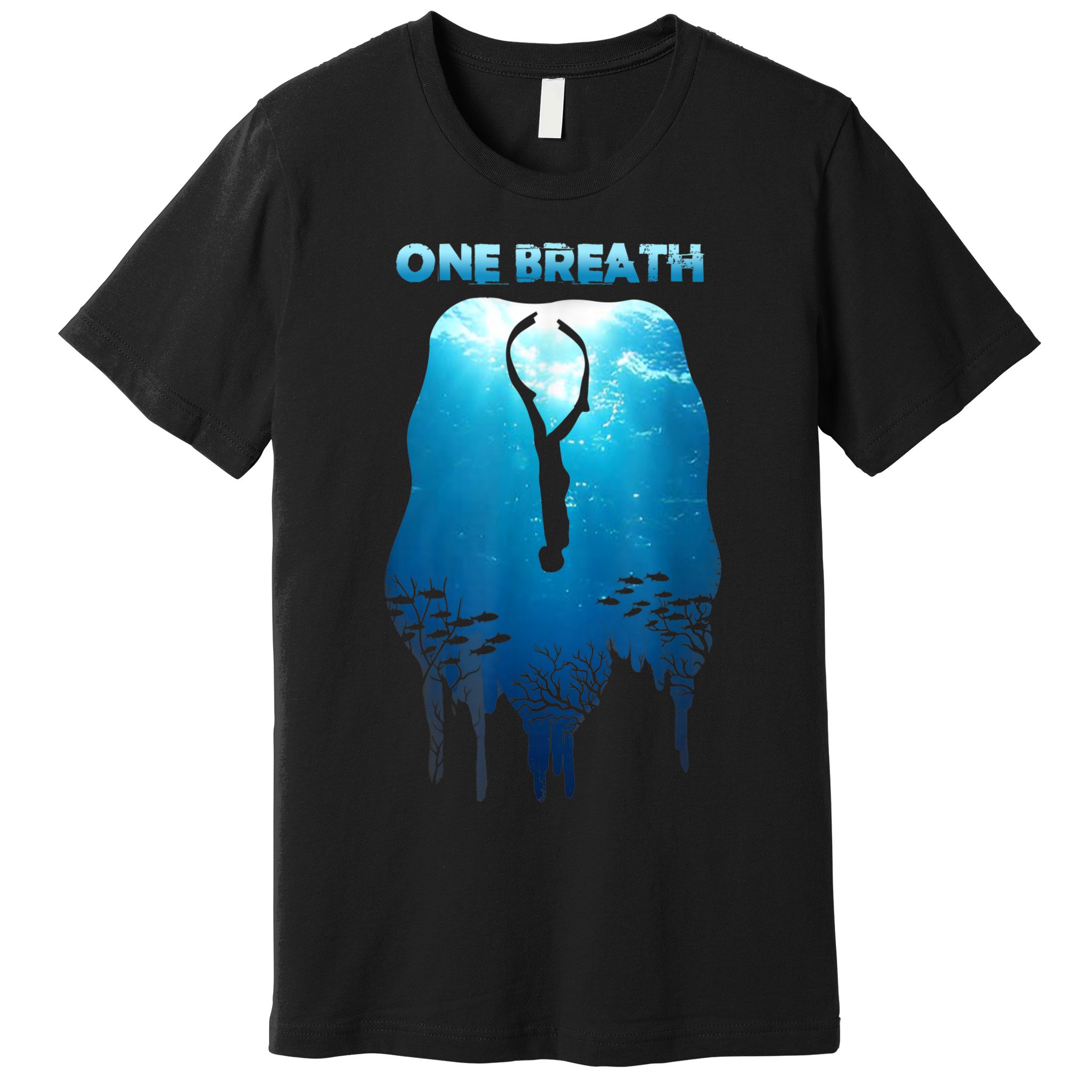 Freediving One Breath Diving Apnea Ocean Free Dive Sea Premium T-Shirt