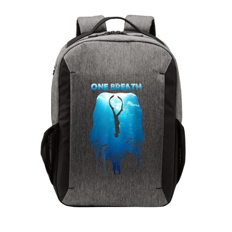 Freediving One Breath Diving Apnea Ocean Free Dive Sea Vector Backpack