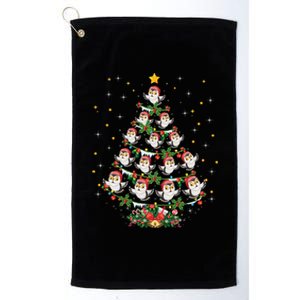 Funny Owls Bird Lover Xmas Gift Owl Christmas Tree Gift Platinum Collection Golf Towel