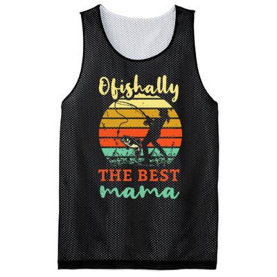 Fisherwoman Ofishally Best Mom Fishing Fisher Woman Mama Mesh Reversible Basketball Jersey Tank