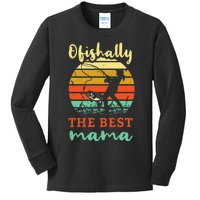 Fisherwoman Ofishally Best Mom Fishing Fisher Woman Mama Kids Long Sleeve Shirt