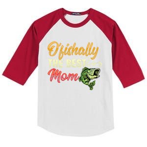 Fisher Ofishally Best Mom Fishing Cute Fisher Gift Kids Colorblock Raglan Jersey