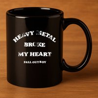 Fall O.U.T Boy Heavy Metal Broke My Heart 2025 11oz C Handle Ceramic Mug
