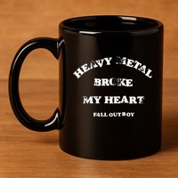 Fall O.U.T Boy Heavy Metal Broke My Heart 2025 11oz C Handle Ceramic Mug