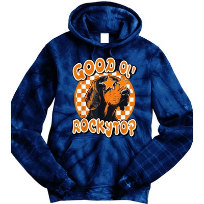 Funny Orange Blooded Tennessee Hound Native Home Tn Pride Tie Dye Hoodie