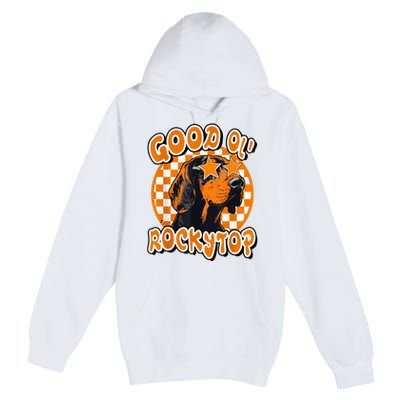 Funny Orange Blooded Tennessee Hound Native Home Tn Pride Premium Pullover Hoodie