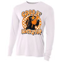 Funny Orange Blooded Tennessee Hound Native Home Tn Pride Cooling Performance Long Sleeve Crew