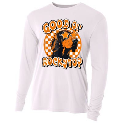 Funny Orange Blooded Tennessee Hound Native Home Tn Pride Cooling Performance Long Sleeve Crew