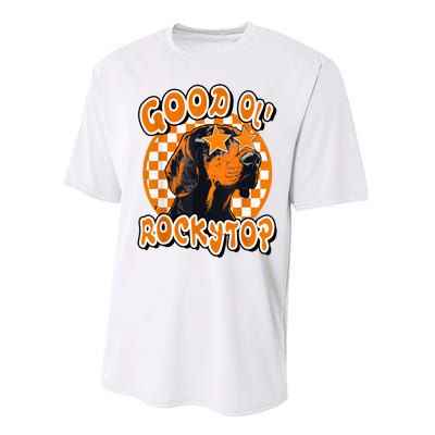 Funny Orange Blooded Tennessee Hound Native Home Tn Pride Performance Sprint T-Shirt