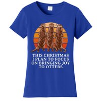 Focus On Bringing Joy Otter Lover Christmas Sea Otter Xmas Gift Women's T-Shirt