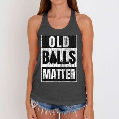  Funny Old Balls Matter for 's Over the Hill Birthday Women's Knotted Racerback Tank