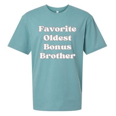 Favorite Oldest Bonus Brother Funny Step Son Blended Family Sueded Cloud Jersey T-Shirt