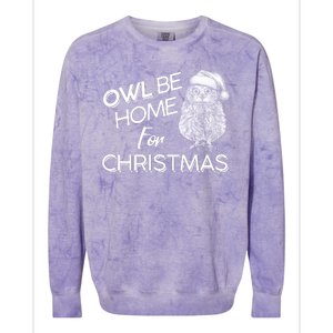 Funny OWL Be Home For Christmas Colorblast Crewneck Sweatshirt