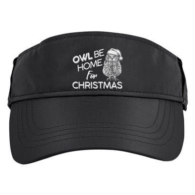 Funny OWL Be Home For Christmas Adult Drive Performance Visor