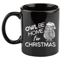 Funny OWL Be Home For Christmas 11oz C Handle Ceramic Mug