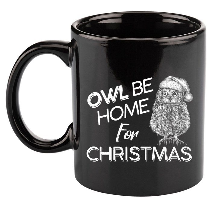 Funny OWL Be Home For Christmas 11oz C Handle Ceramic Mug