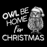 Funny OWL Be Home For Christmas Drawstring Bag