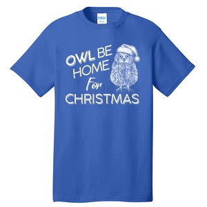 Funny OWL Be Home For Christmas Tall T-Shirt