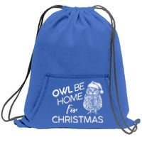 Funny OWL Be Home For Christmas Sweatshirt Cinch Pack Bag