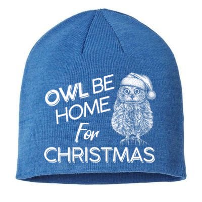 Funny OWL Be Home For Christmas Sustainable Beanie