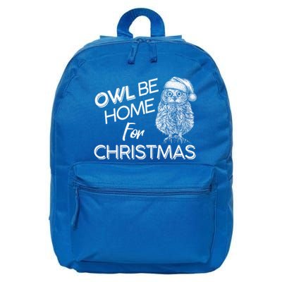 Funny OWL Be Home For Christmas 16 in Basic Backpack
