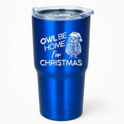 Funny OWL Be Home For Christmas Tumbler
