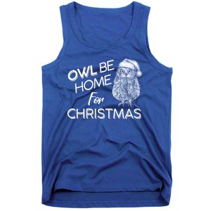 Funny OWL Be Home For Christmas Tank Top