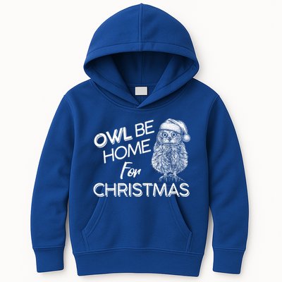 Funny OWL Be Home For Christmas Kids Hoodie