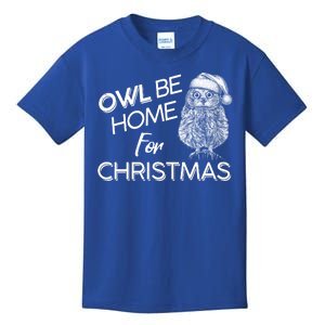 Funny OWL Be Home For Christmas Kids T-Shirt