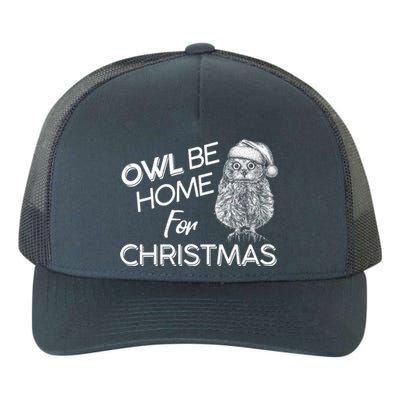 Funny OWL Be Home For Christmas Yupoong Adult 5-Panel Trucker Hat