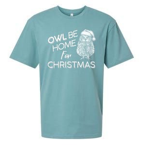 Funny OWL Be Home For Christmas Sueded Cloud Jersey T-Shirt