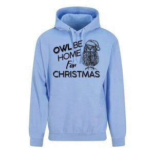 Funny OWL Be Home For Christmas Unisex Surf Hoodie