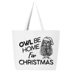 Funny OWL Be Home For Christmas 25L Jumbo Tote