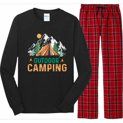 FUNNY OUTDOOR CAMPING VINTAGE Long Sleeve Pajama Set