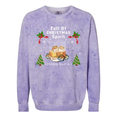 Full Of Christmas Spirit Clothing Funny Xmas Holiday Gifts Colorblast Crewneck Sweatshirt