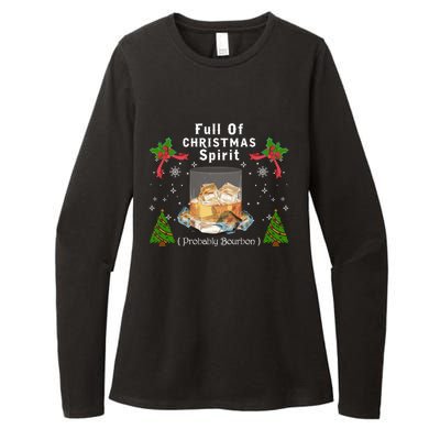 Full Of Christmas Spirit Clothing Funny Xmas Holiday Gifts Womens CVC Long Sleeve Shirt