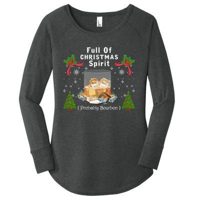 Full Of Christmas Spirit Clothing Funny Xmas Holiday Gifts Women's Perfect Tri Tunic Long Sleeve Shirt