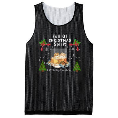 Full Of Christmas Spirit Clothing Funny Xmas Holiday Gifts Mesh Reversible Basketball Jersey Tank